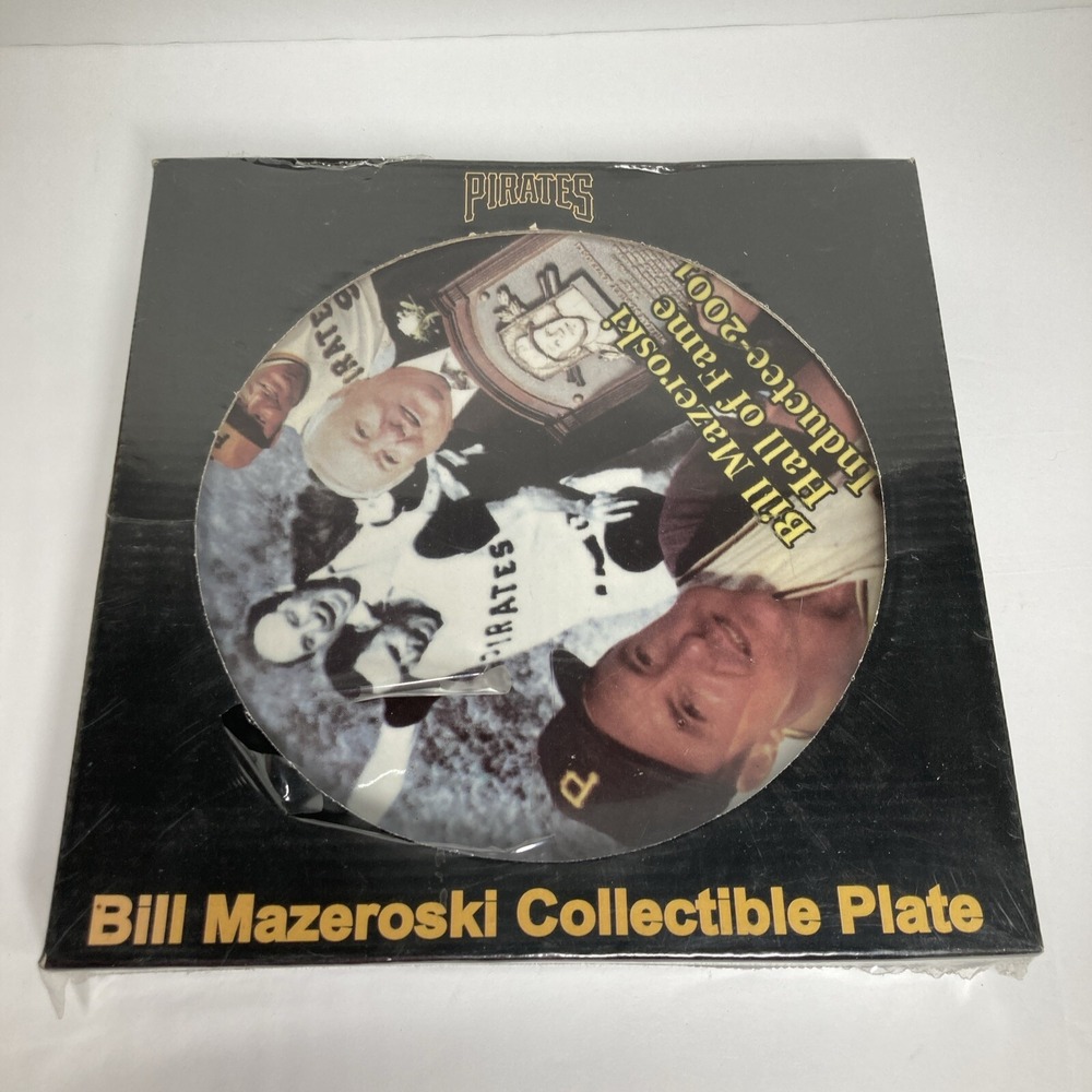 Pittsburgh Pirates Collectible MLB Baseball Plate Bill Mazeroski SGA NIB‎